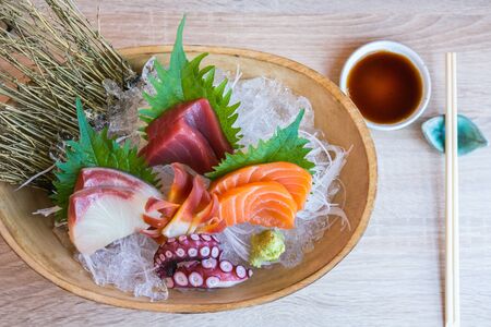 Sashmi set ,japanese food,fusion foodの写真素材