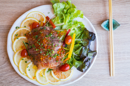 Spicy Grilled Beef Salad Thai style Food,Fusion Foodの写真素材