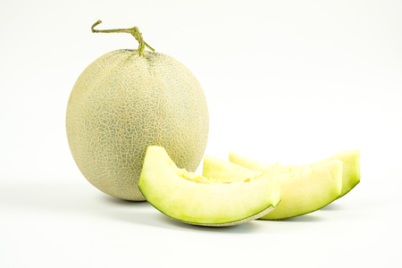 Fresh Melon on white backgroundの写真素材