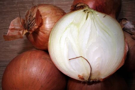 Fresh onion, healthy food ingredientの写真素材