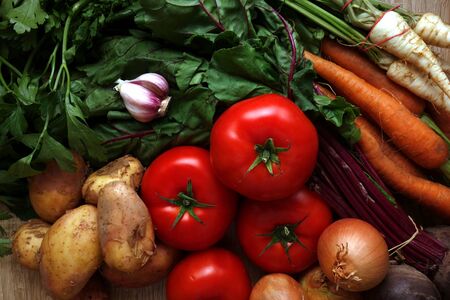 Fresh vegetables from gardenの写真素材