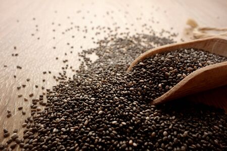 Chia seeds (salvia hispanica)の写真素材