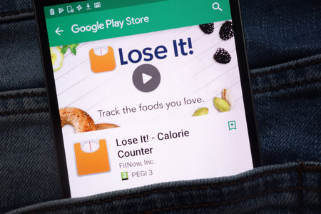 KONSKIE, POLAND - JUNE 12, 2018: Lose It! - Calorie Counter app on Google Play Store website...
