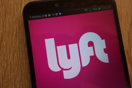 KONSKIE, POLAND - SEPTEMBER 01, 2018: Lyft displayed on a modern smartphone