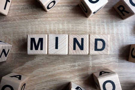 Mind word from wooden blocks on desk