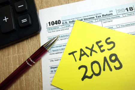 Tax season 2019 concept