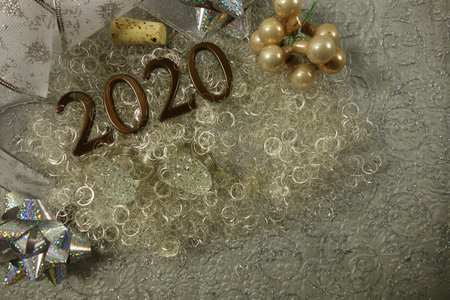 2020 New Year celebration background with space for your design