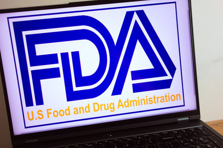 KONSKIE, POLAND - July 11, 2022: FDA US Food and Drug Administration logo displayed on laptop computer screenのeditorial素材