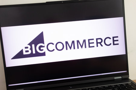 KONSKIE, POLAND - July 18, 2022: BigCommerce ecommerce platform logo displayed on laptop computer screenのeditorial素材