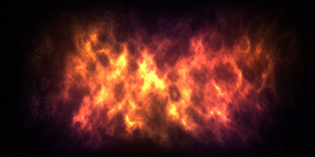 Colorful nebula with shining stars. Infinite universe. Outer space background