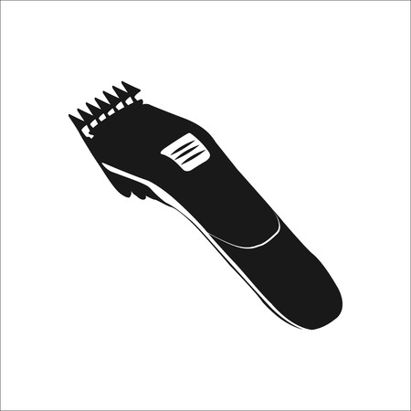 Hair clipper simple icon on white  backgroundのイラスト素材