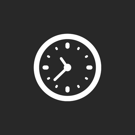 House clocks sign simple icon on background