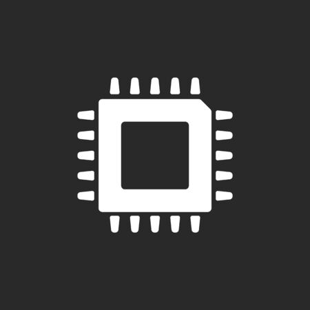 Cpu computer sign simple icon on  background