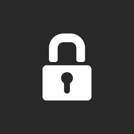 Lock protection sign simple icon on  backgroundのイラスト素材