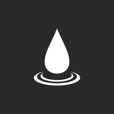 Water drop with rounds sign simple icon on  backgroundのイラスト素材