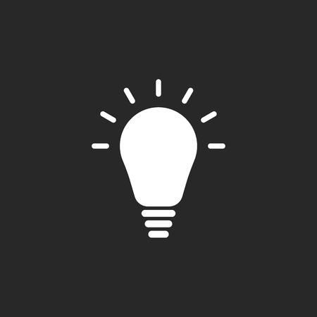 Light bulb sign simple icon on  backgroundのイラスト素材