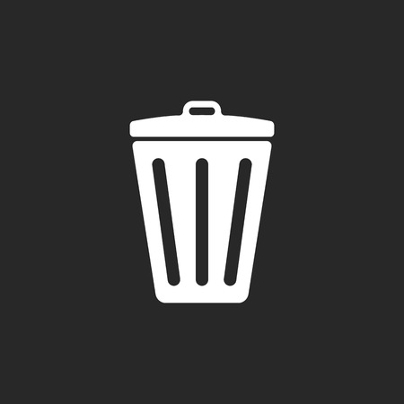 Recycle thrash can sign simple icon on backgroundのイラスト素材