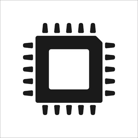 Cpu computer sign simple icon on  background