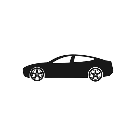 Car silhouette modern sign simple icon on  backgroundのイラスト素材