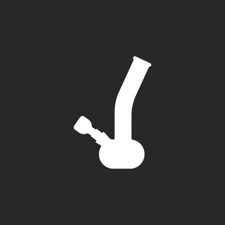 Bong smoking marijuana sign simple icon on  backgroundのイラスト素材