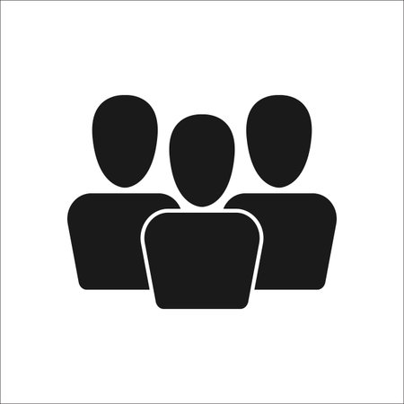 Team group sign simple icon on  background
