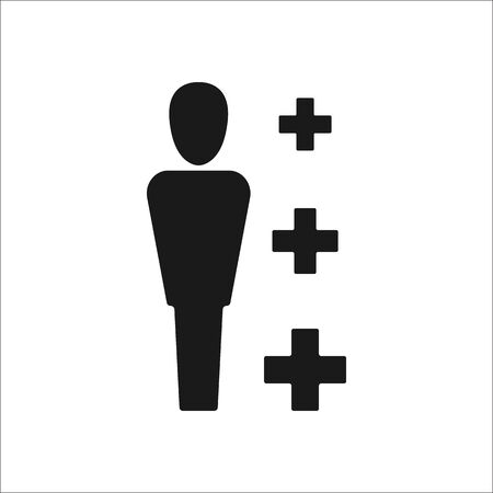 Team personal level up hierarchy sign simple icon on  backgroundのイラスト素材