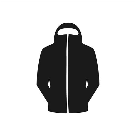 Tourist hiking jacket coat  sign simple icon on  backgroundのイラスト素材