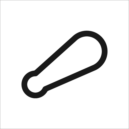 Carabiner isolated  sign simple icon on  backgroundのイラスト素材
