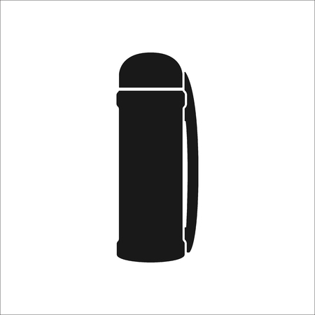 Camping thermos for tea coffee sign simple icon on  backgroundのイラスト素材