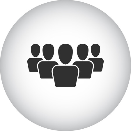 Team group sign simple icon on  background