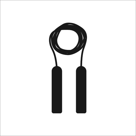 Skipping rope sign simple icon on backgroundのイラスト素材