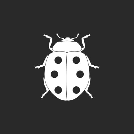 Lucky ladybug sign simple icon on backgroundのイラスト素材