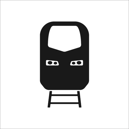 Passenger train front sign simple icon on backgroundのイラスト素材
