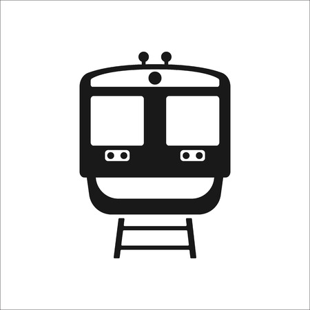 Metro train front sign simple icon on backgroundのイラスト素材