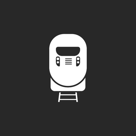 Passenger train front sign simple icon on backgroundのイラスト素材