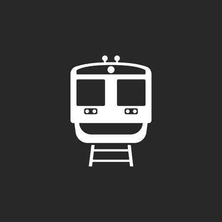 Metro train front sign simple icon on backgroundのイラスト素材