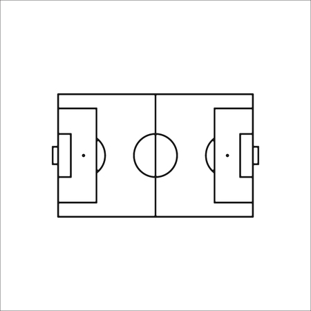 Soccer field sign simple icon on backgroundのイラスト素材
