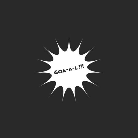 Goal sticker score sign simple icon on background