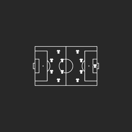Football tactics board sign simple icon on backgroundのイラスト素材