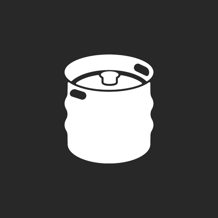 Iron barrel keg sign simple icon on backgroundのイラスト素材
