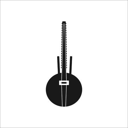 African lute Kora sign simple icon on backgroundのイラスト素材