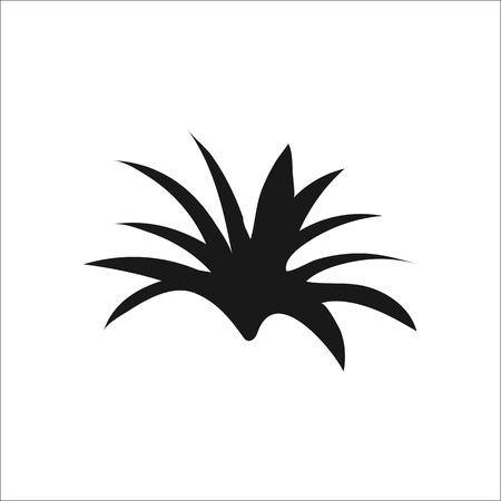 African jungle grass bush sign simple icon on backgroundのイラスト素材