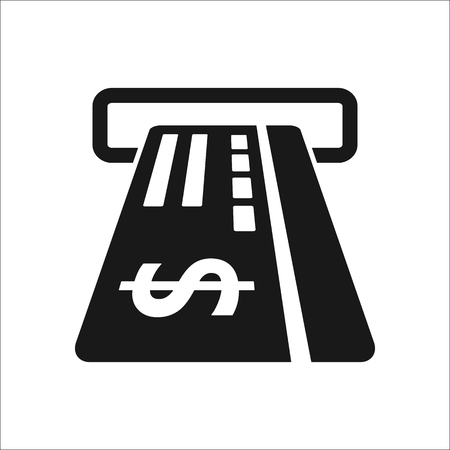 Credit card atm slot sign simple icon on backgroundのイラスト素材