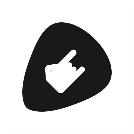 Rock hand template on plectrum sign simple icon on backgroundのイラスト素材