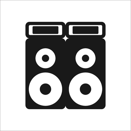 Festival sound system speaker sign simple icon on backgroundのイラスト素材