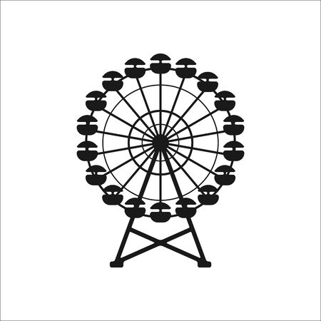 Ferris wheel sign simple icon on backgroundのイラスト素材