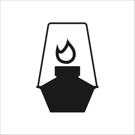 Laboratory burner symbol sign simple icon on backgroundのイラスト素材