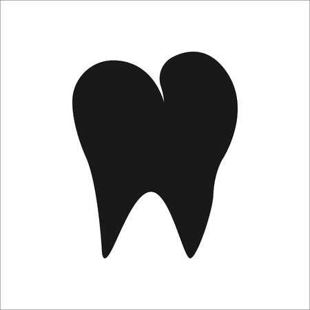 Tooth symbol sign simple icon on backgroundのイラスト素材
