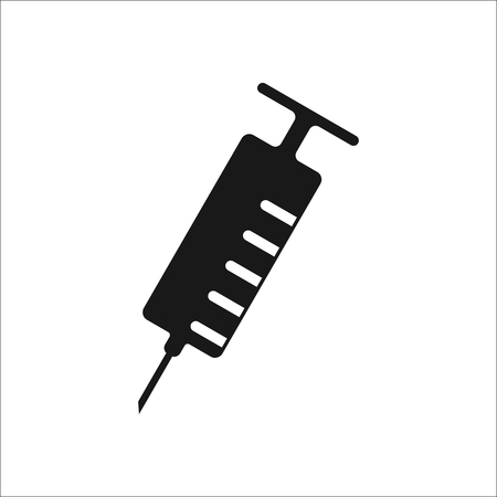 Syringe symbol sign simple icon on backgroundのイラスト素材