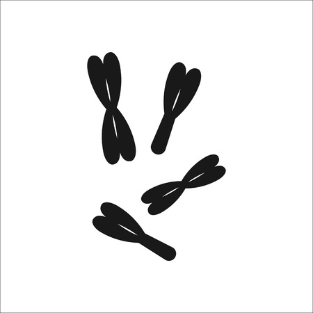 Chromosomes X Y symbol sign simple icon on backgroundのイラスト素材